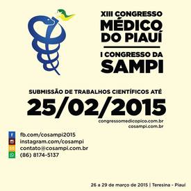 Prorrogado prazo de submissão de artigos para o XIII Congresso Médico