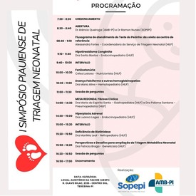Inscrições abertas para o I Simpósio Piauiense de Triagem Neonatal