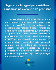 AMB-PI apoia luta contra violência a médicos em ambientes de trabalho